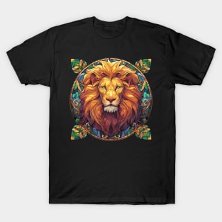 lion stained glass T-Shirt